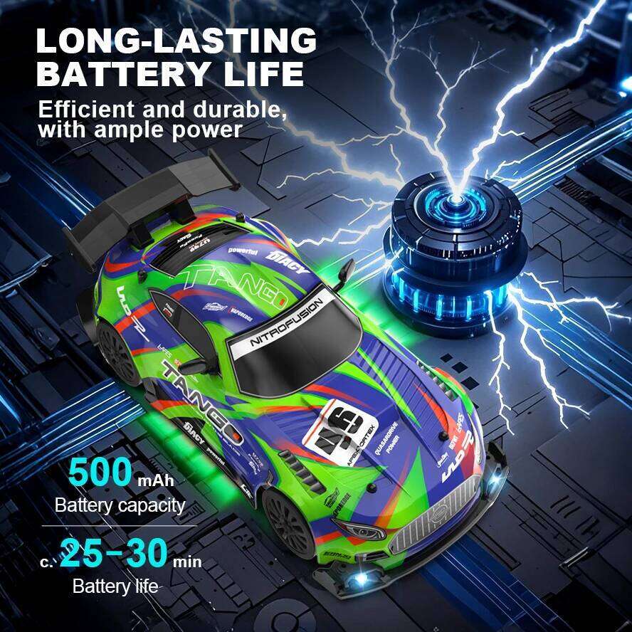 1: Four-wheel drive racing drift ambient light, infinitely variable speed RC remote control toy car, holid H260227