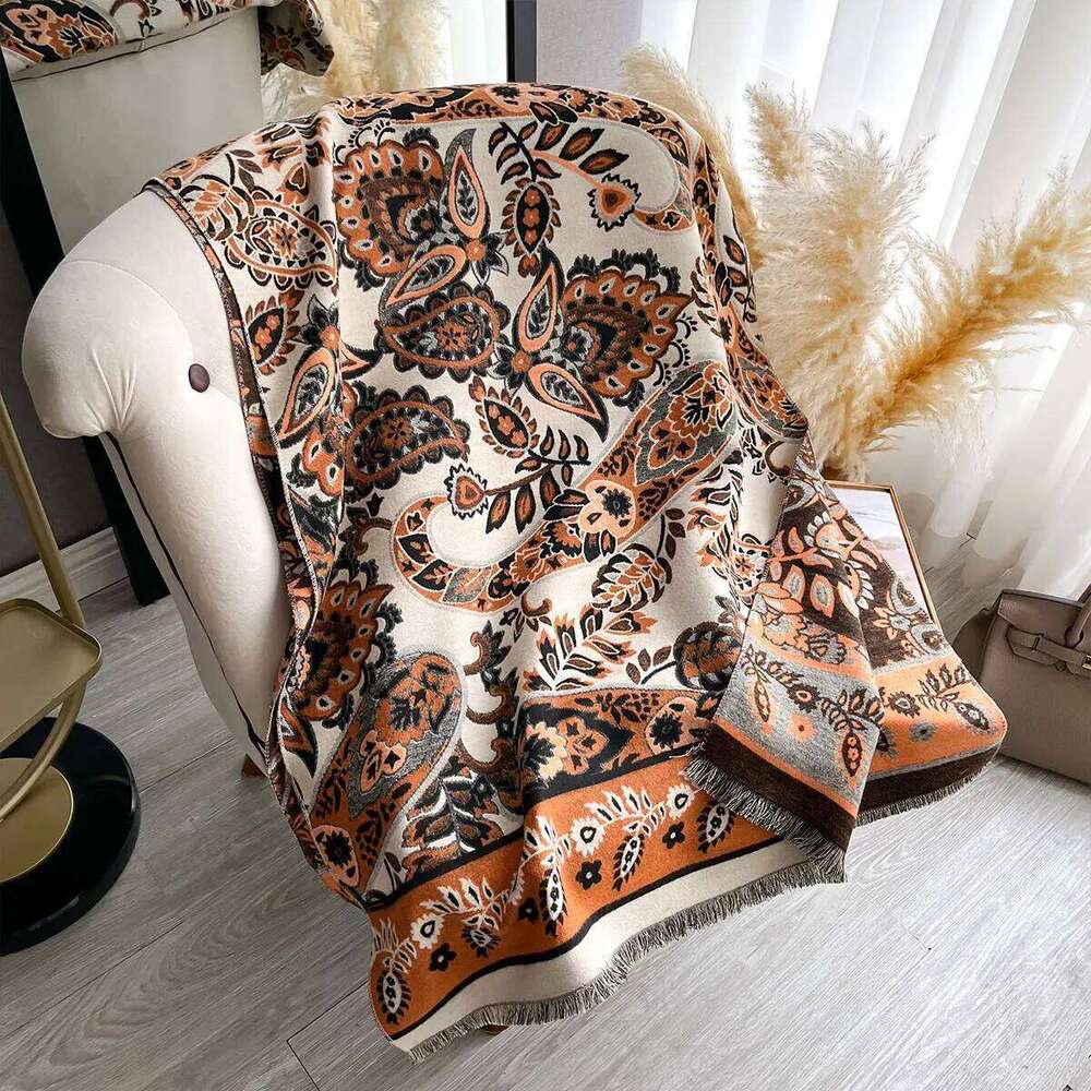 2025 Winter Imitation Cashmere Scarf Women Design Outdoor Warm Pashmina Blanket Scarves Female Shawl Wraps Thick Foulard Bufanda Z260226