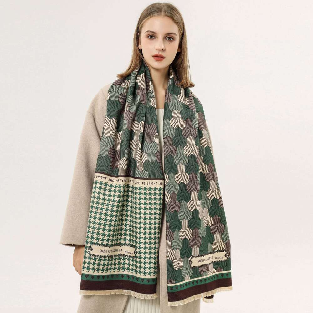 New Warm Winter Scarf Cashmere Women Pashmina Design Print Shawls Wrap Female Thick Blanket Soft Bufanda Stoles 2024 Fashion Z260226