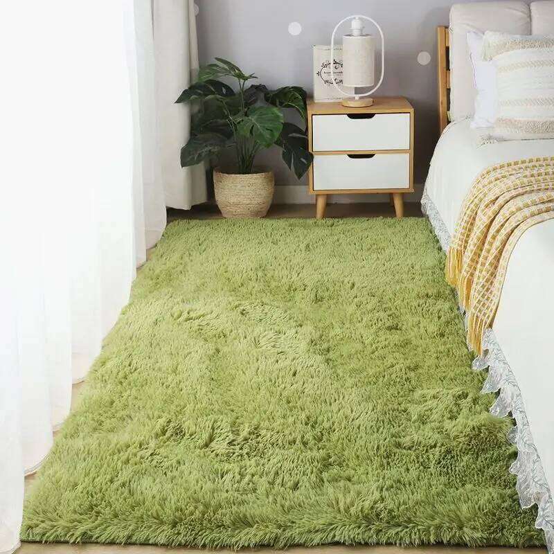 VIKAMA Solid Color Plush Children's Bedroom Soft Fluffy Mat Living Baby Room Nursery Playroom Decorated Area Carpet H260227 - view 6