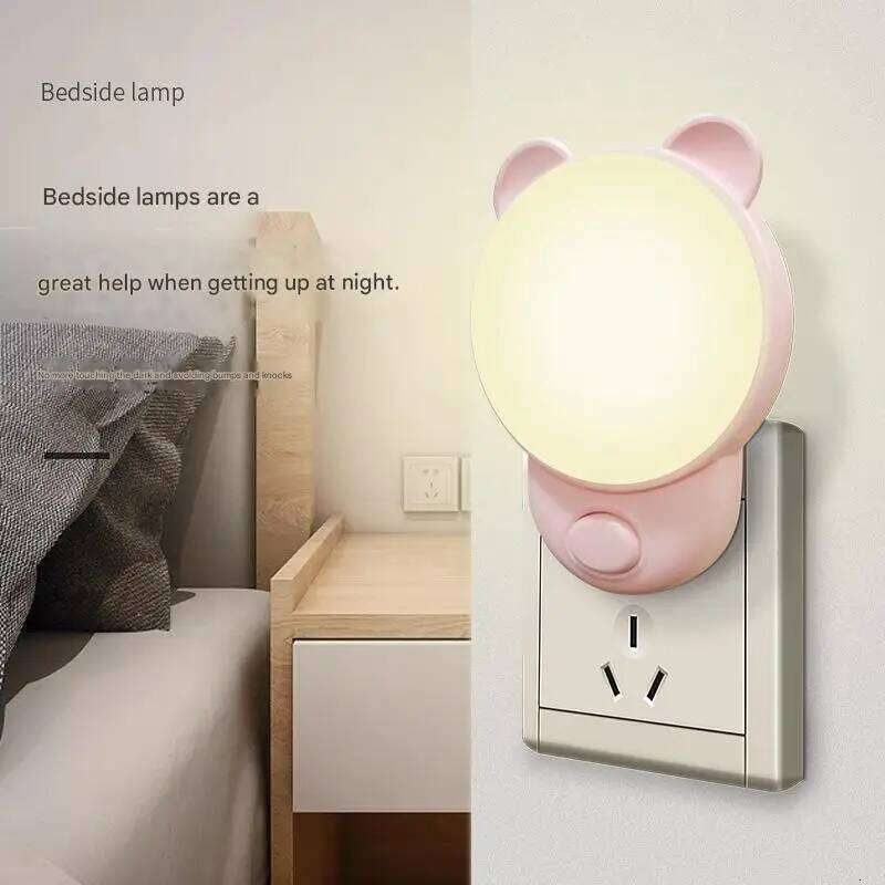 Night bedroom sleep children's soft light eye protection lamp, sleeping light, plug-in energy-saving bedside lamp Z260227