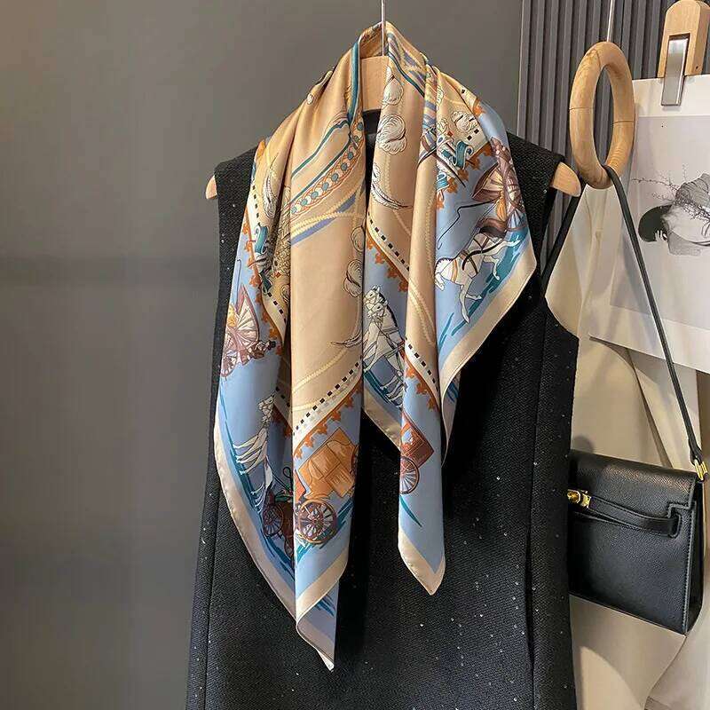 9090CM New Retro Double-sided Printed Neck High-end Fashion Age-Reducing Silk Fashionable Scarf With Shawl Z260226