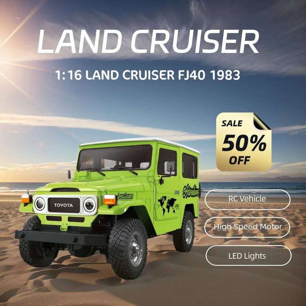 1/16 HG4-50 Toyota FJ40 Remote Control Off-Road Vehicle Basic and Pro Versions Lighting Sound Effect Simulation Model Toy Car H260227