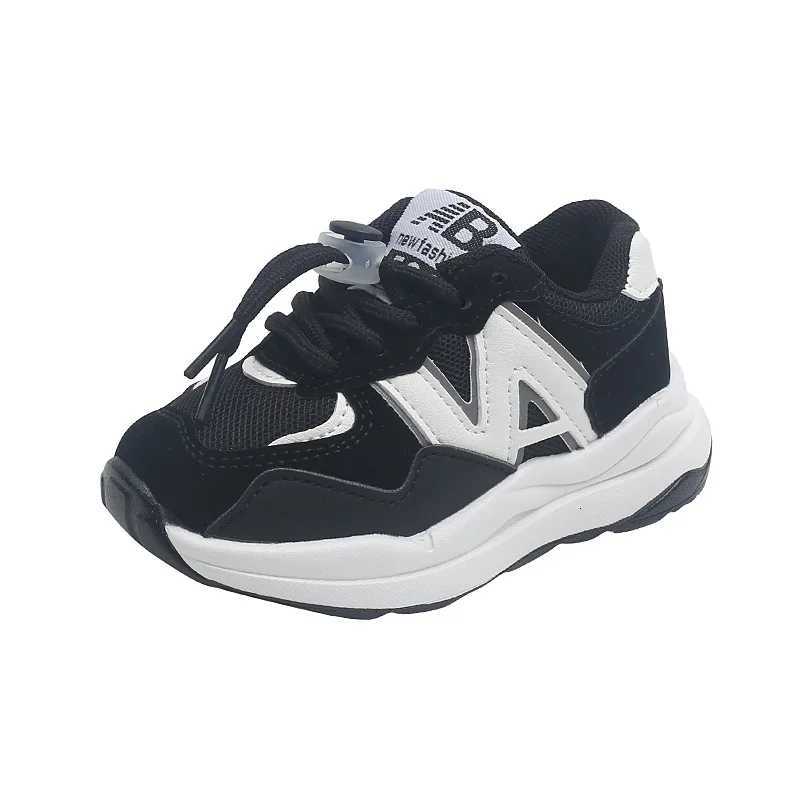 Kids Sneakers Retro Color Block Thick Lace Clunky Cushioned Shoes for Boys Girls Baby Soft Breathable Anti-slip Running CasualT260227