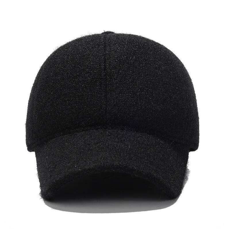 NORTHWOOD Winter Fleece Lined Tweed Baseball Cap with Ear Flaps Unisex Solid Color Men's Trucker Hat for Outdoor Women Warm Caps Z260226