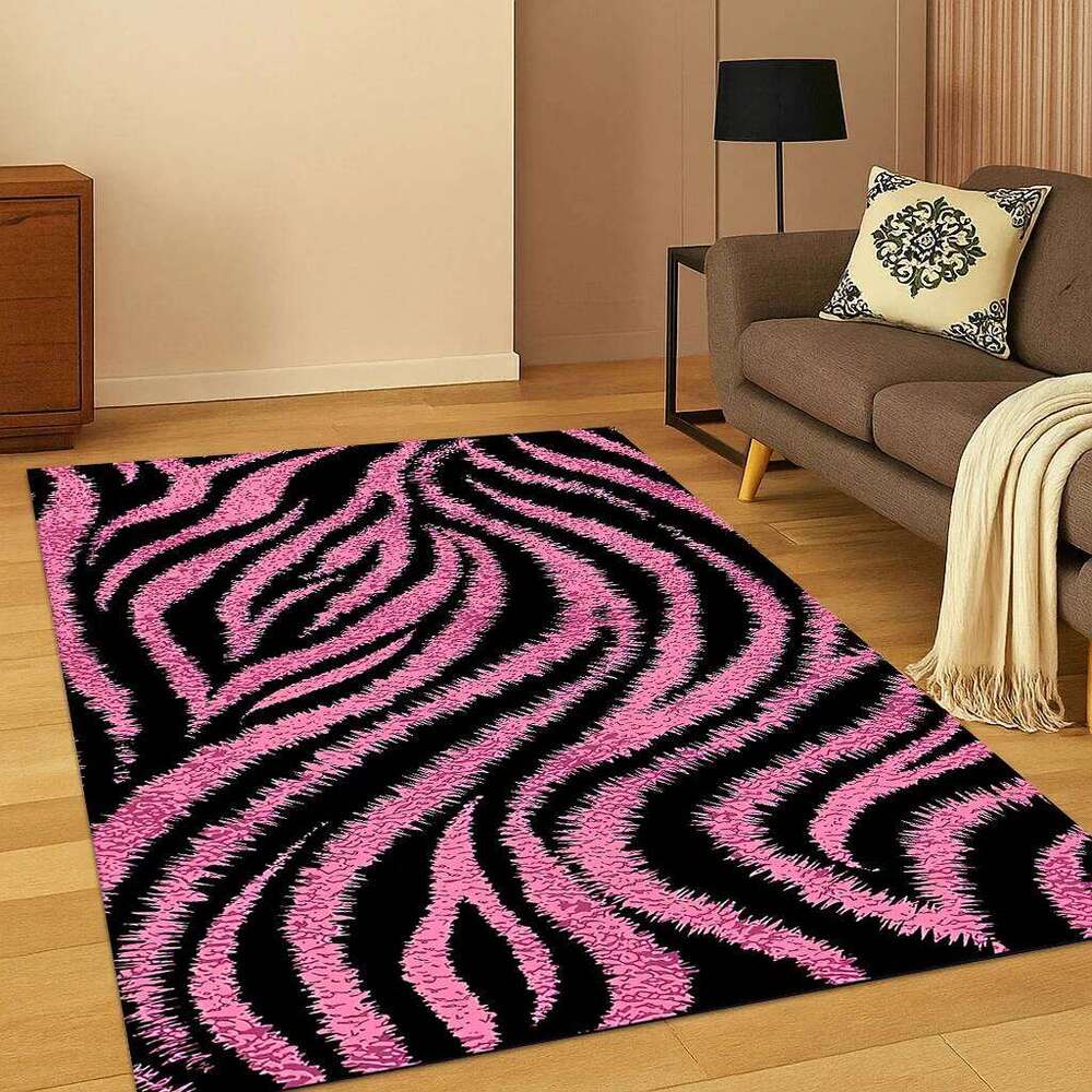 3D Zebra Leopard Print Tiger Stripe Carpet Rug for Playroom Bedroom Living Room Sofa Doormat Decor, Kid Game Non-slip Mat H260226