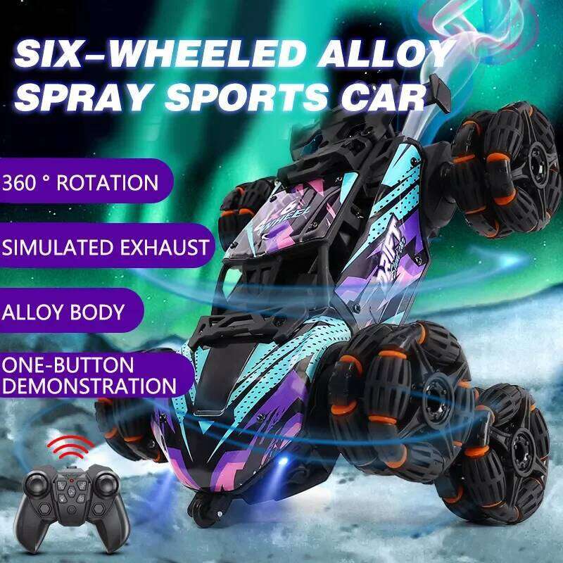 Six Wheels Toy Spray Twisting Stunt Drift Cars RC Toys for Children Adults Remote Controlled Car H260227