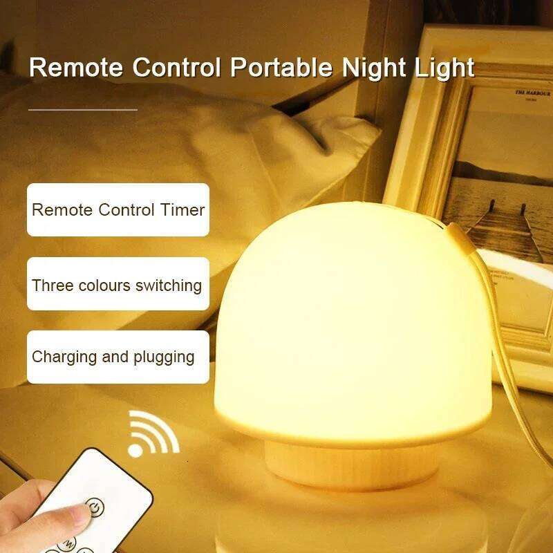 Portable Light Dimmable Remote Charging Desktop Night Bedroom Bedside Lithting Decor Touch Reading LED Table Lamp Z260227