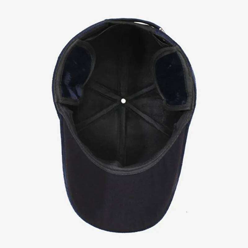 New Winter Fleece-lined Plush Thickened Warm Baseball Caps For Men Coldproof Earmuff Hats Elderly People Cotton Hat Snapback Cap Z260226