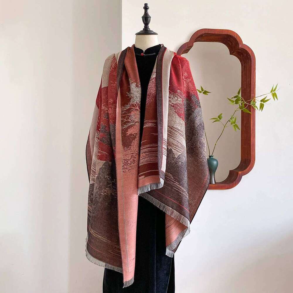 2025 Fashion Luxury Brand Chinese Style Winter Warm Soft Scarves Female Shawl Women Foulard Ladies Wrap Bandanna Muffler Scraf Z260226