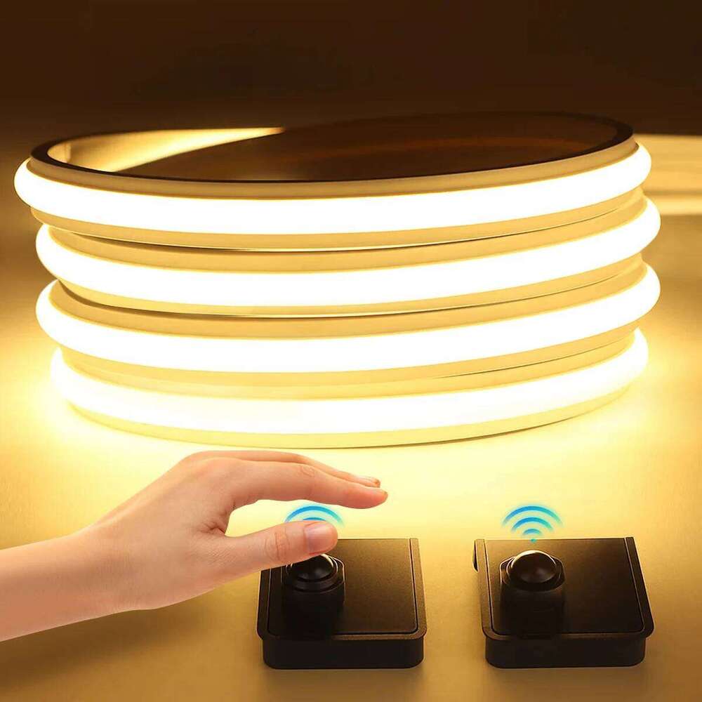 Smart Dual Sensors PIR Motion Sensor Switch DC 24V Solid Silicone Neon Light COB LED Strip Self-adhesive Room Stair Night Lamp Z260226