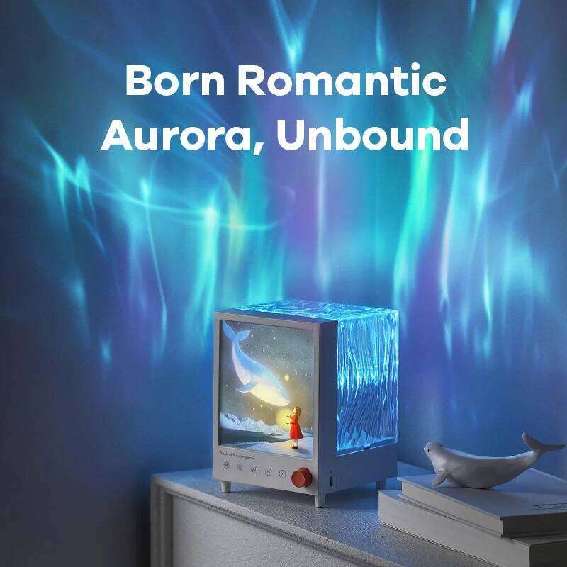 Aurora Box Projector Night Bluetooth Ambient Light With White Noise Stepless Dimming Beside Lamp For Bedroom Decor Z260227