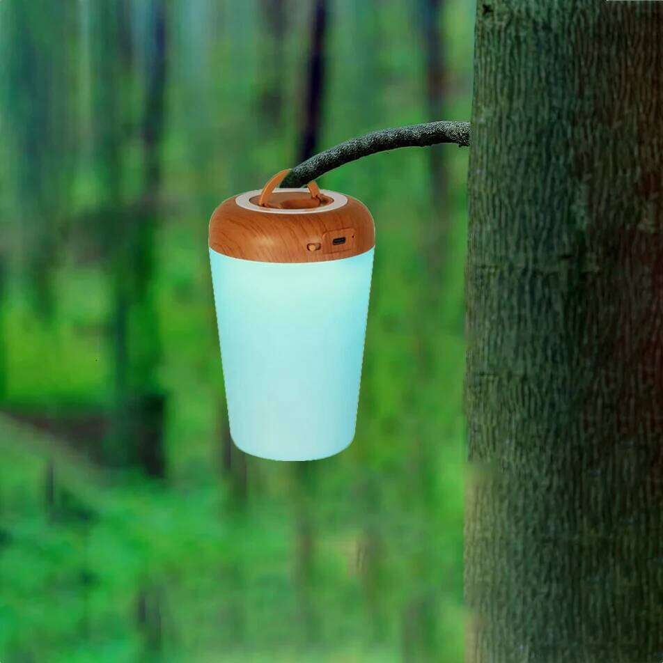 1500mAh New Wood Touch Remote Control Colorful Atmosphere Lamp Bedside LED Desktop Outdoor Hangable Camping Night Light Z260227