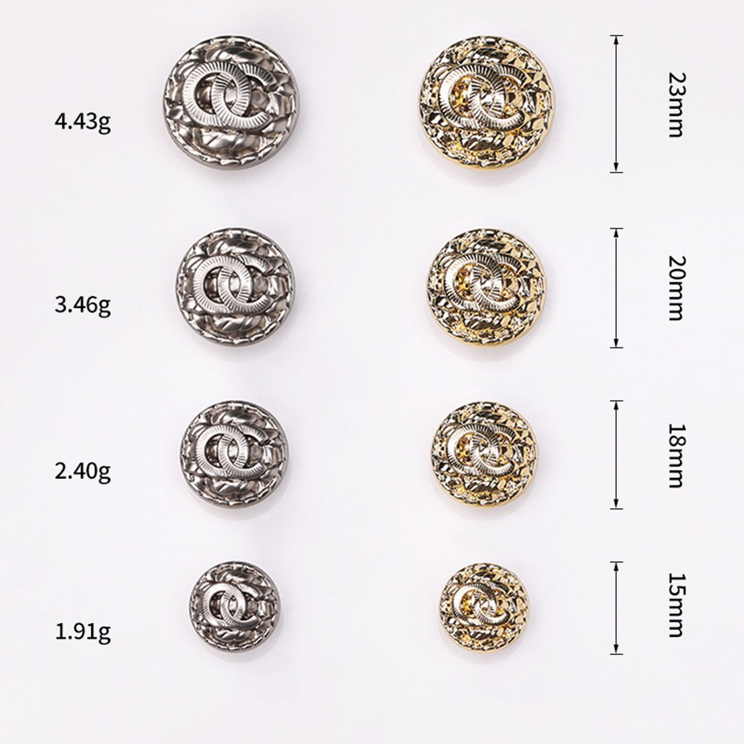 Classic Design Metallic Fasteners: Trendy Vintage-Inspired Closure Elements
