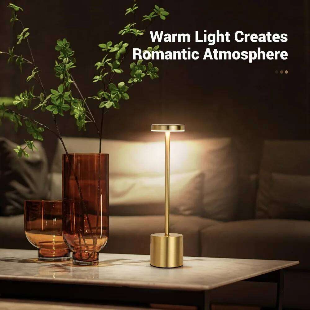 Rechargeable LED Table Lamp-Cordless USB Desk Light,3-Level Brightness,Metal Base,Portable for Restaurant Outdoor Office Bedroom Z260227