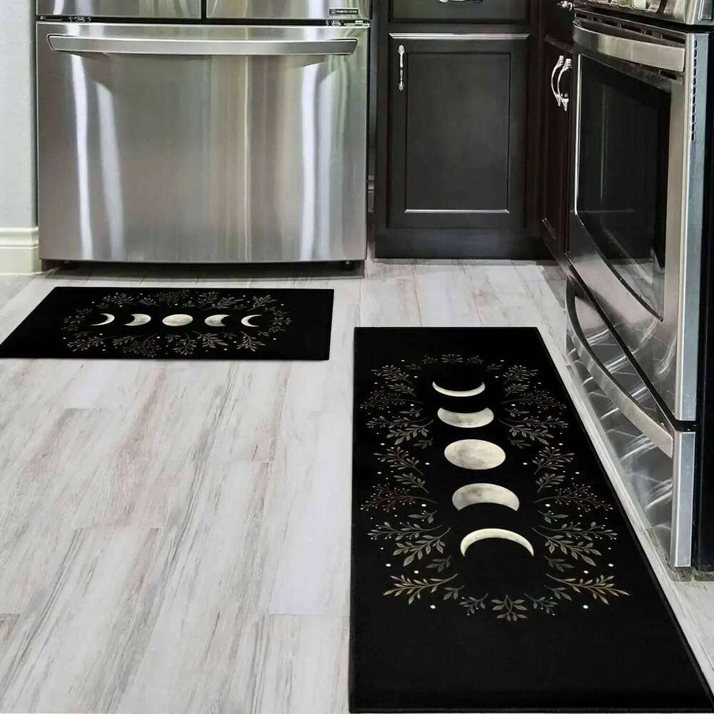 Kitchen Rug Black Gothic Witchy Moon Printed Floor Mat Anti-slip Long Strip Carpet for Bedroom Living Room Hallway Home Decor H260227 - view 3