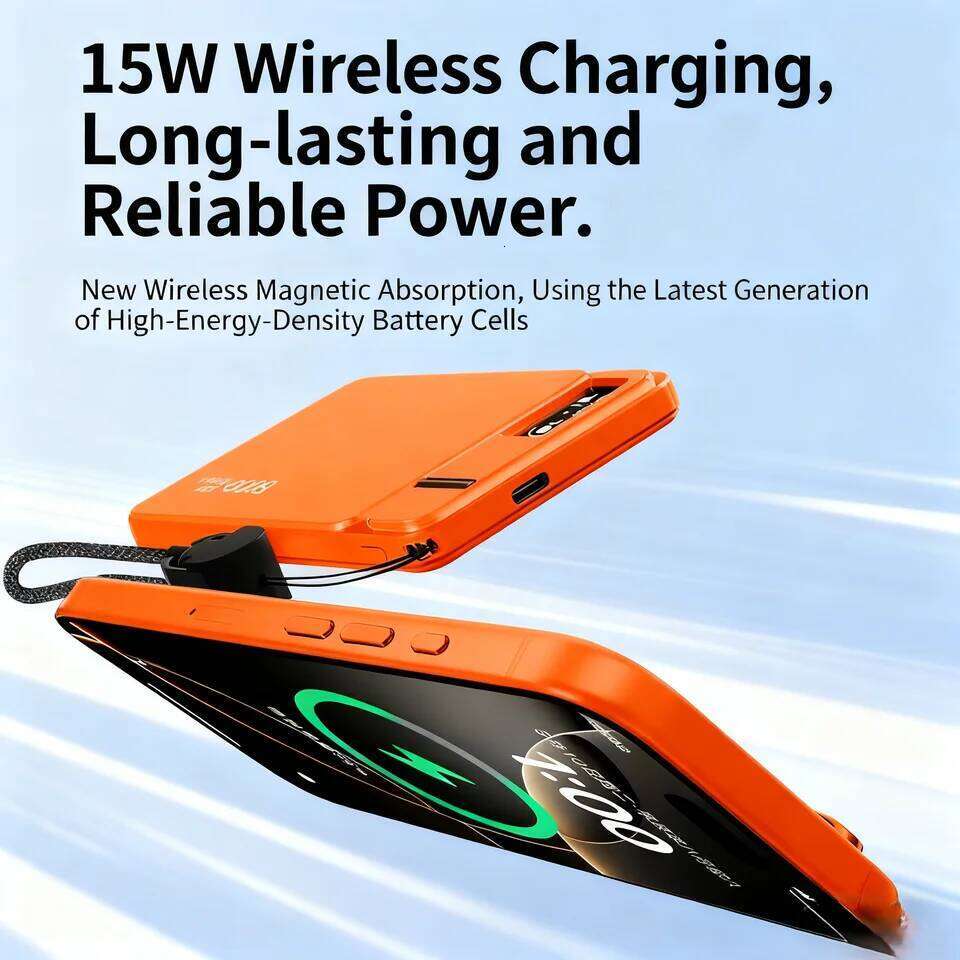3-In-1 TFT Screen 10000Mah Wireless Magnetic PowerBank Fast Charger Portable External Battery For iPhone 17 PowerBak H260227