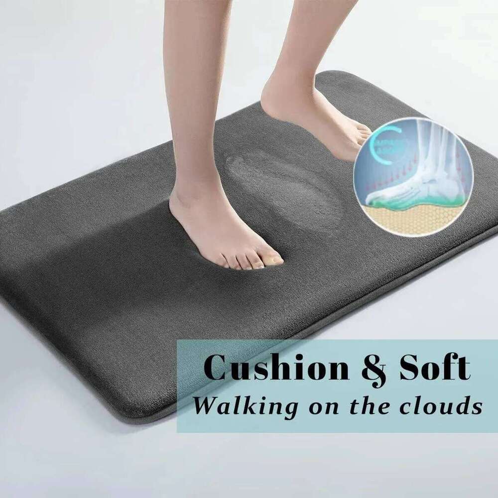 New Memory Foam Mat Super Soft Absorbent Rugs Non Slip Bath Rug Runner for Shower Bathroom Floors Carpet H260226