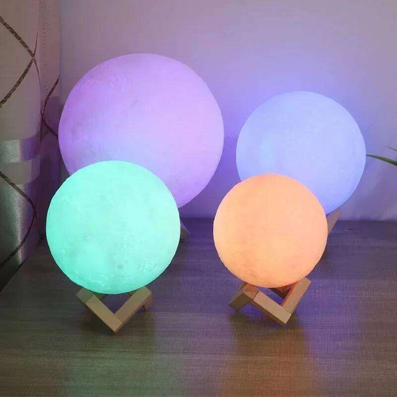 3D Printed Lamp LED 16 Colors Rechargeable Touch The Moon Children's Night Light Home Decor Birthday Gifts Z260227