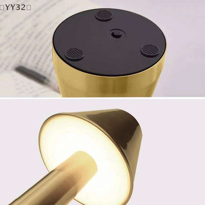 YY32LED Table Retro Mushroom Touch Sensor Bedside Lamp Rechargeable Reading Lights Bedroom Restaurant Bar Decor Lighting Z260227