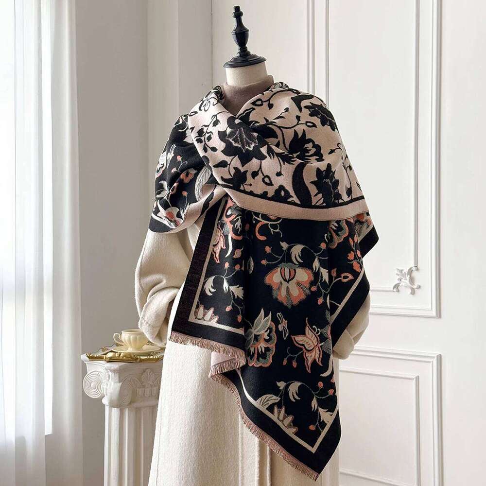 Luxury Pashmina Shawl Wrap Scarf for Women Winter Warm Cashmere Design Soft Thick Blanket Scarves Female Bandana Bufanda Z260226