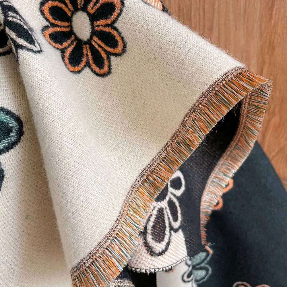 2025 Luxury Winter Cashmere Scarf Women Design Warm Pashmina Blanket Poncho Scarves Female Flower Shawl Thick Foulard Bufanda Z260226