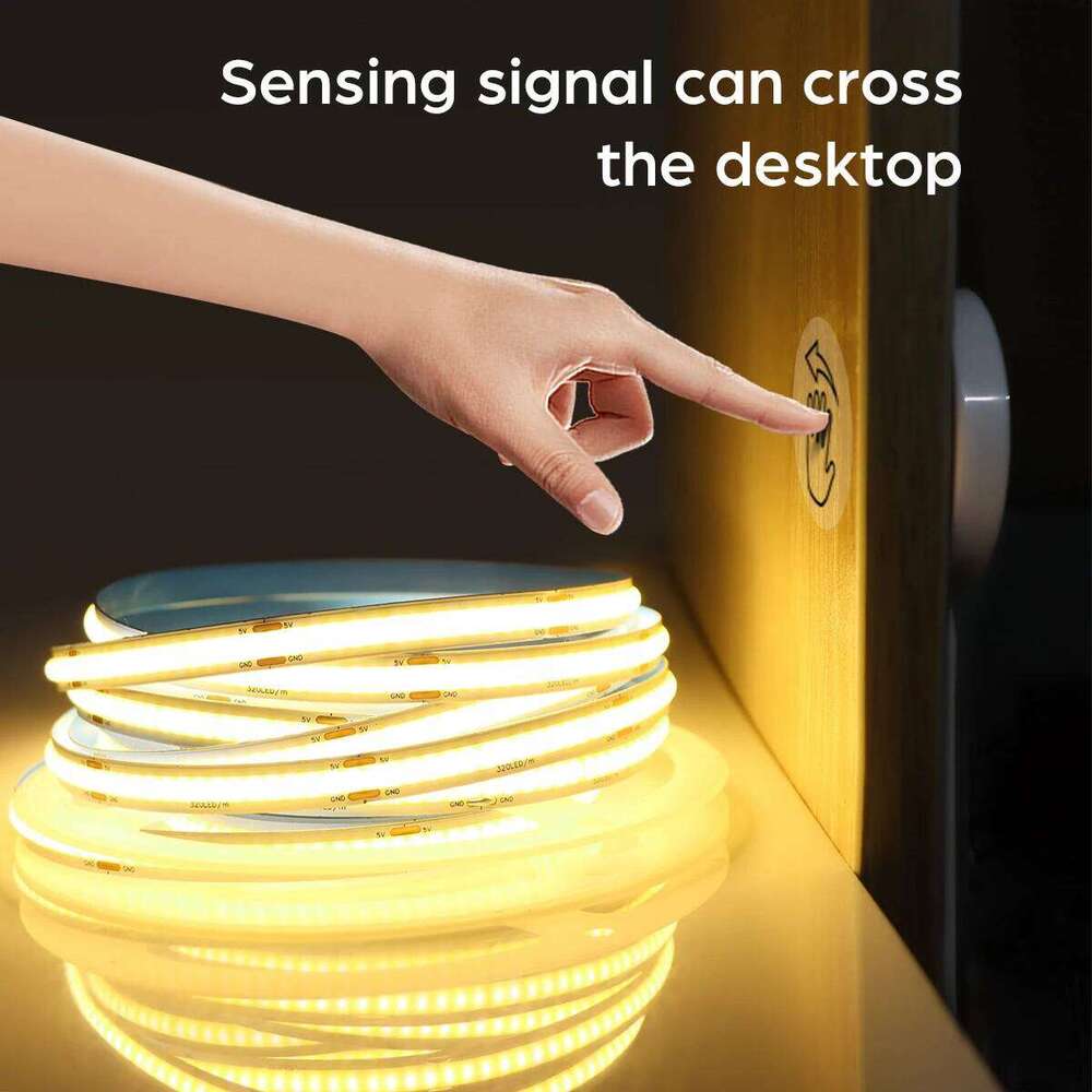 Super Bright USB COB LED Strip Light 320leds/m DC 5V with Hand Scan Dimmable Touch Sensor Switch 1m 2m 3m 4m 5m led licht Z260226