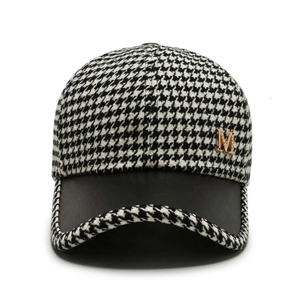 FS Brand Brown Plaid Winter Baseball Caps For Men British Houndstooth Trucker Cap Luxury Women Designer Hat Casquette Femme 2026 Z260226