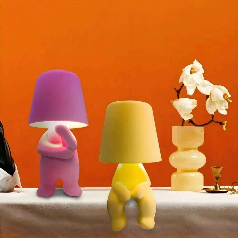 Gifts Colorful Control Lamps Lamp Flocking Bedside Touch Table Home Decoration Statue Light Z260227