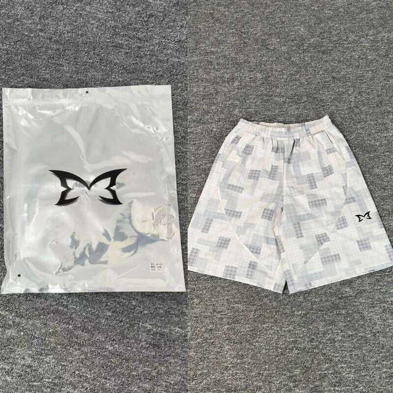 European American Mertra Shorts High Street Checkered Camo Sporty Casual Loose All-match Men's Women's Short Pants Tide H260226