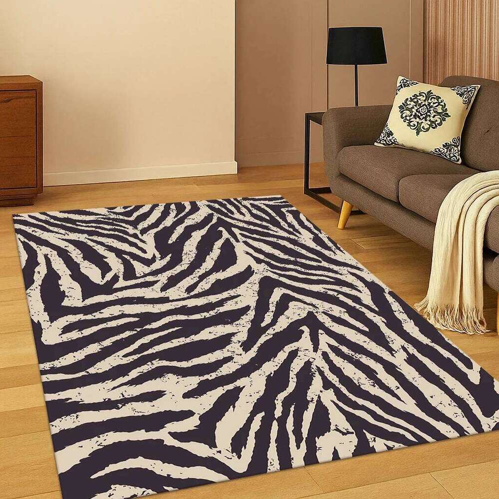 3D Zebra Leopard Print Tiger Stripe Carpet Rug for Playroom Bedroom Living Room Sofa Doormat Decor, Kid Game Non-slip Mat H260226