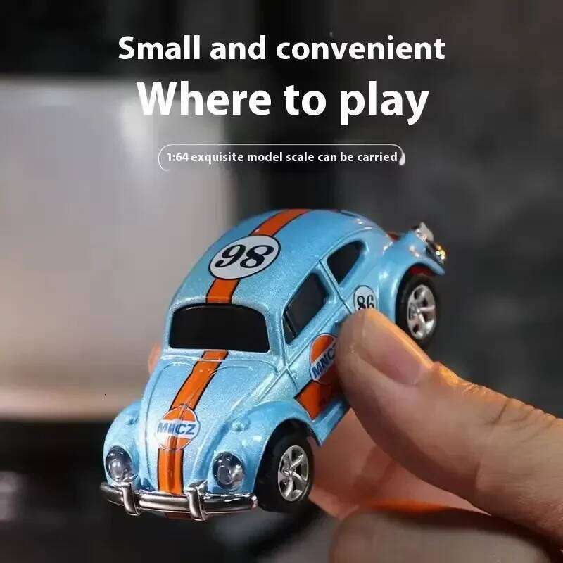 1/64 Drift Small Remote Control Wireless Mini Retro Simulation Beetle Alloy Model Boy Toy Car H260227