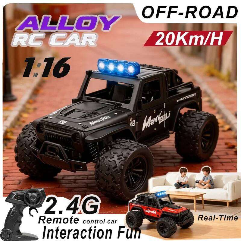 Drift 1:16 Full Proportional Remote Control 20KM/H 4WD High Speed RC Car LED Lights Extra Tires Vehicle Toy Adult Kid H260227