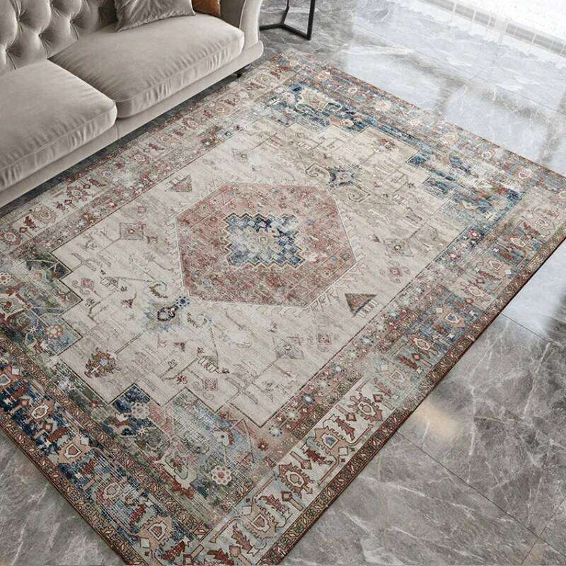 Bohemian European Carpet, Anti-slip Floor Mat for The Living Room, Machine-washable Decorative Soft and Easy To Clean Rug H260226
