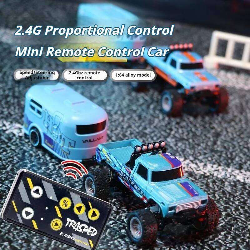 1/64 Mini RC 4WD Off-Road Climbing Alloy Shell Vehicl 2.4GHz Simulation Lighting Remote Control Car Model Toy Boys Gifts H260227