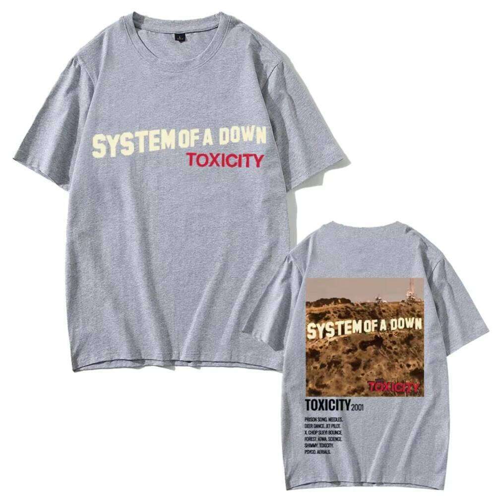 Alternative Metal Rock Band System of A Down Toxicity Album Graphic T-shirt Men's Women Casual Vintage T-shirts C260227