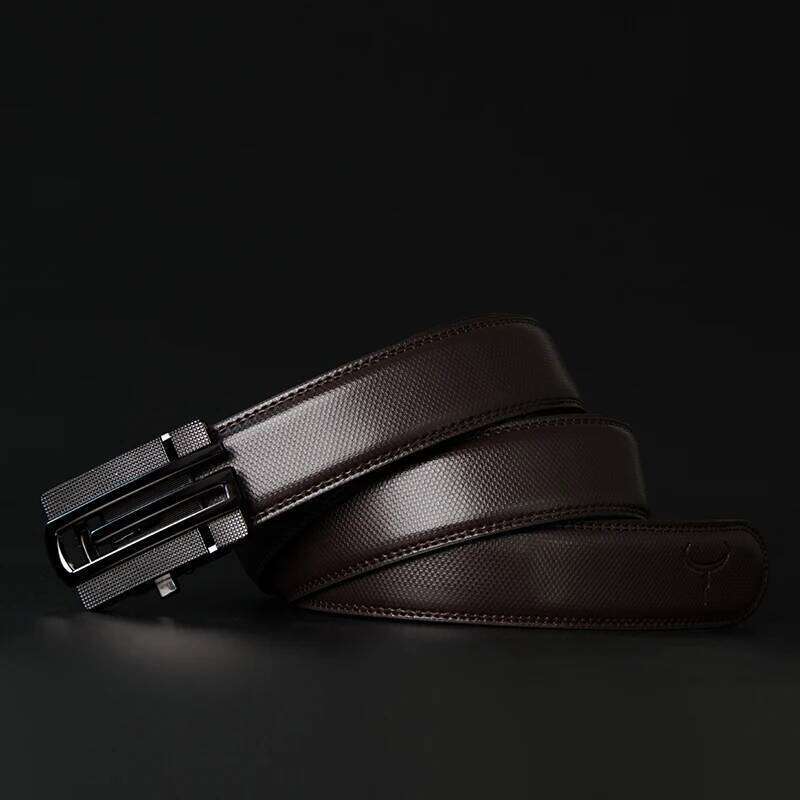COWATHER Top Quality Cow Genuine Leather Automatic Male Cowhide Fashion Belt For Men Metal Buckle Strap Z260226