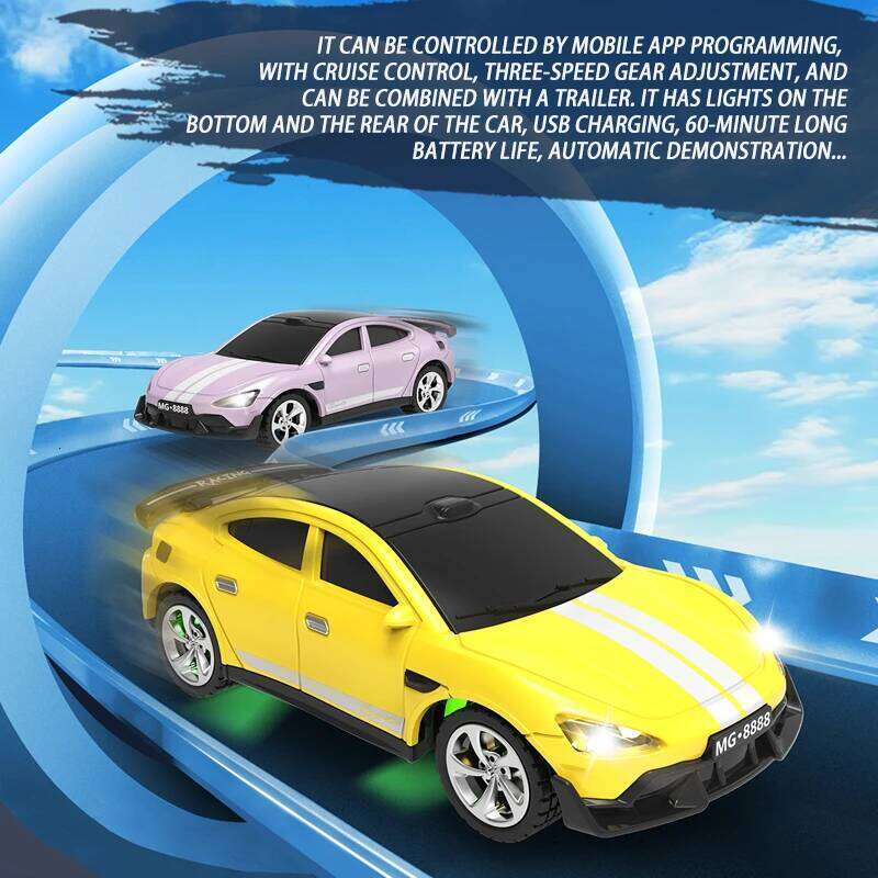 1:64 Mini Desktop Rc Car Alloy 4Ch Remote Control Drifting Vehicle Simulated Racing Cars Electrci Model Toy Kids Newyear Gift H260227