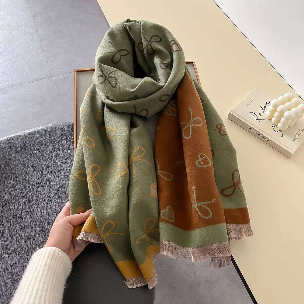 Warm Cashmere Soft Scarf Women Shawl Bow Tie New Wraps Luxury Thick Blanket Winter Bufanda Pashmina Female Travel Stoles Z260226