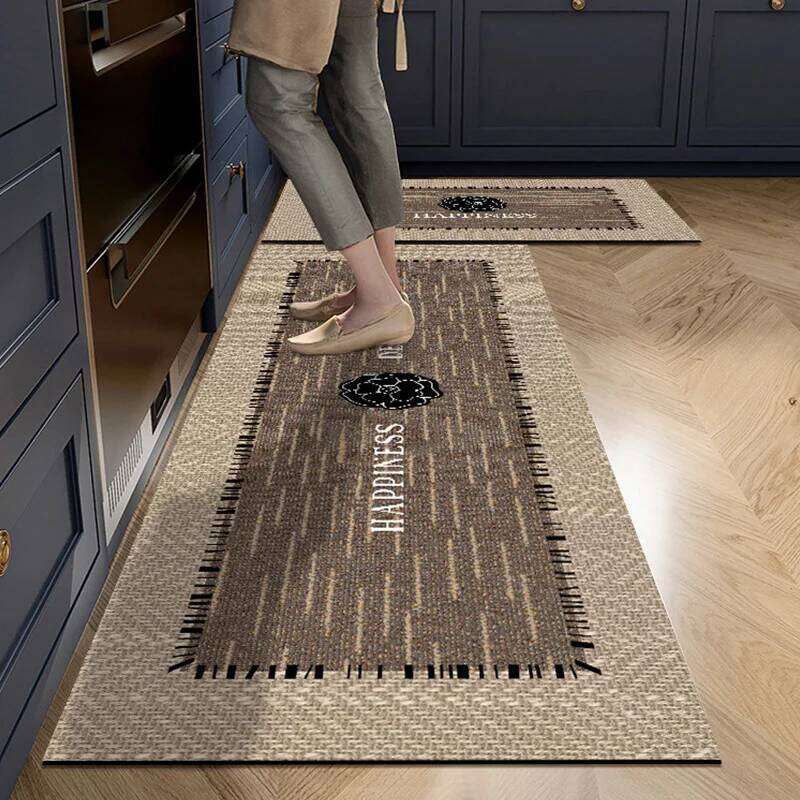 VIKAMA Crystal Velvet Long Kitchen Carpet, Anti-Slip, Water-Absorbent Oil-Absorbent And Dirt-Resistant Floor Mat Home Decoration H260226