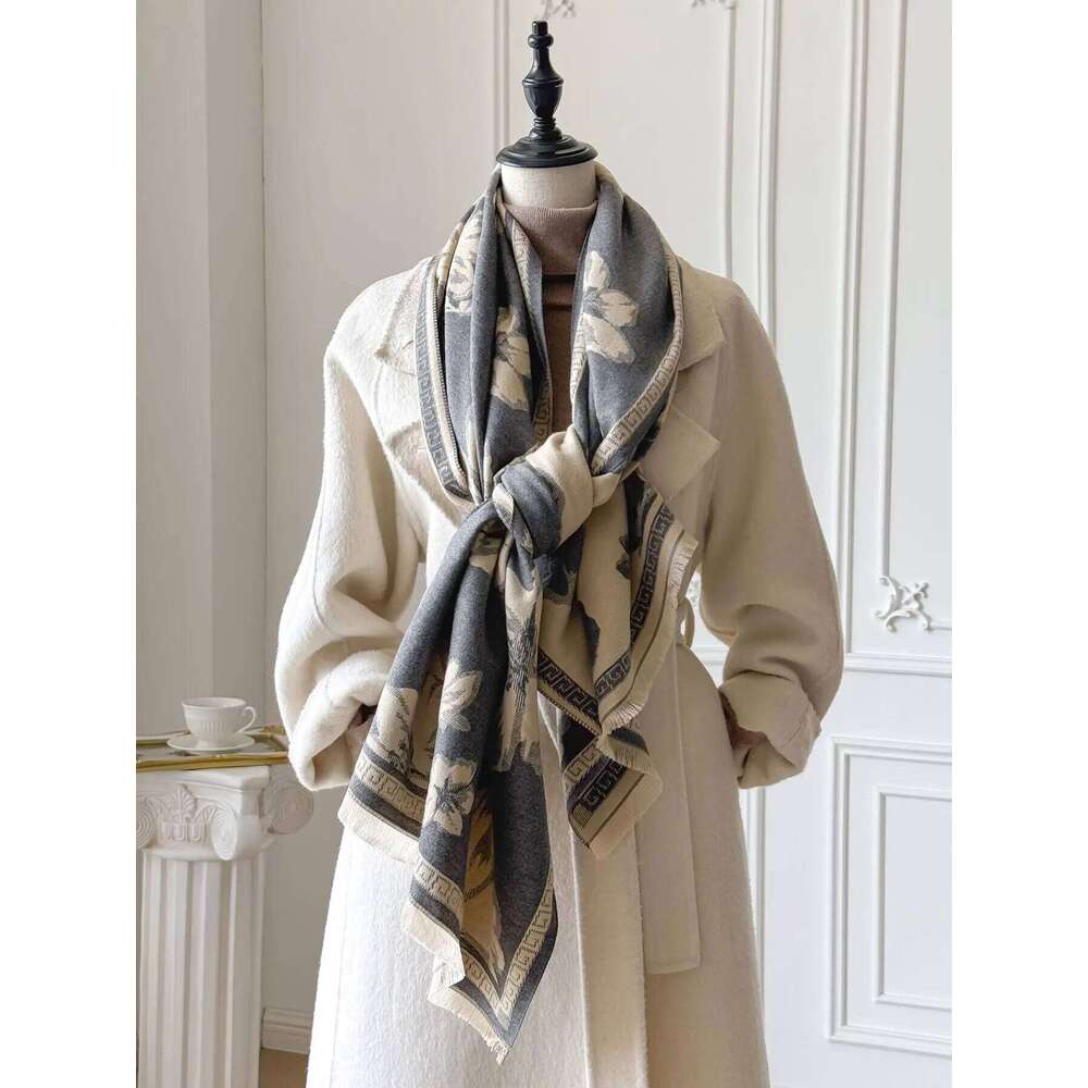Women Winter Warm Pashmina Scarf Luxury Faux Cashmere Wraps Thick Shawl Blanket Bufanda Foulard Poncho 2025 New Z260226