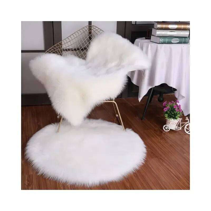 European-style imitation wool carpet for living room, plush sofa window pad, bedside blanket, tea table long pile. H260226