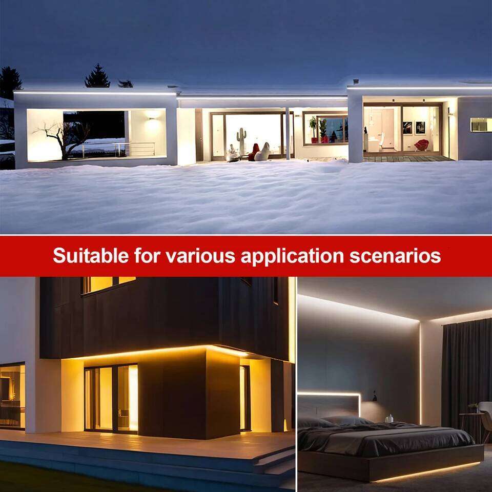 220V RA90 COB LED Strip Light IP67 Waterproof Driver Build In 10cm Can Be Cut 240LEDs/M Flexible Adhesive Tape Home Decoration Z260226