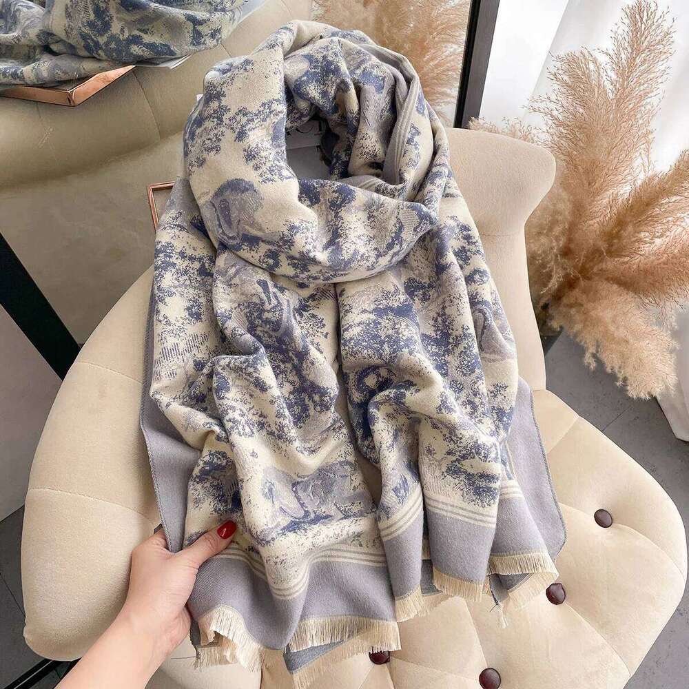 Luxury Winter Cashmere Scarf Women Design Warm Pashmina Blanket Poncho Scarves Female New Animal Shawl Thick Foulard Bufanda Z260226
