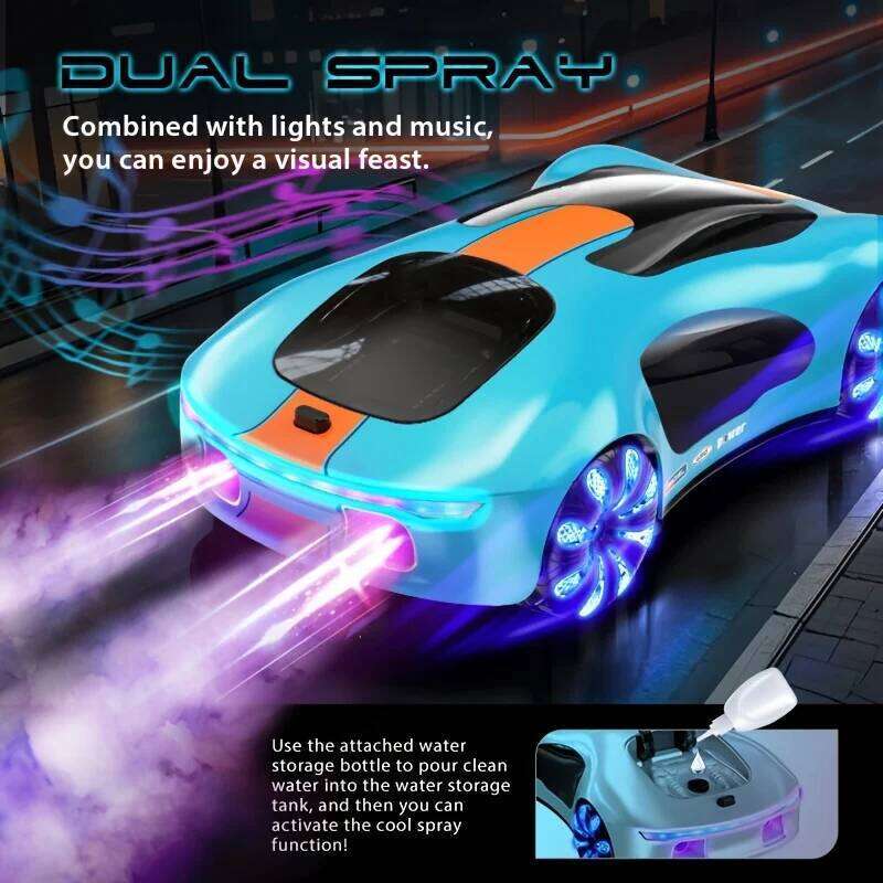 New energy RC Cars Toys 2.4GHz Remote Control Car with Lights Music & SprayEffects Gesture Sensing Gifts for Boys Girls H260227