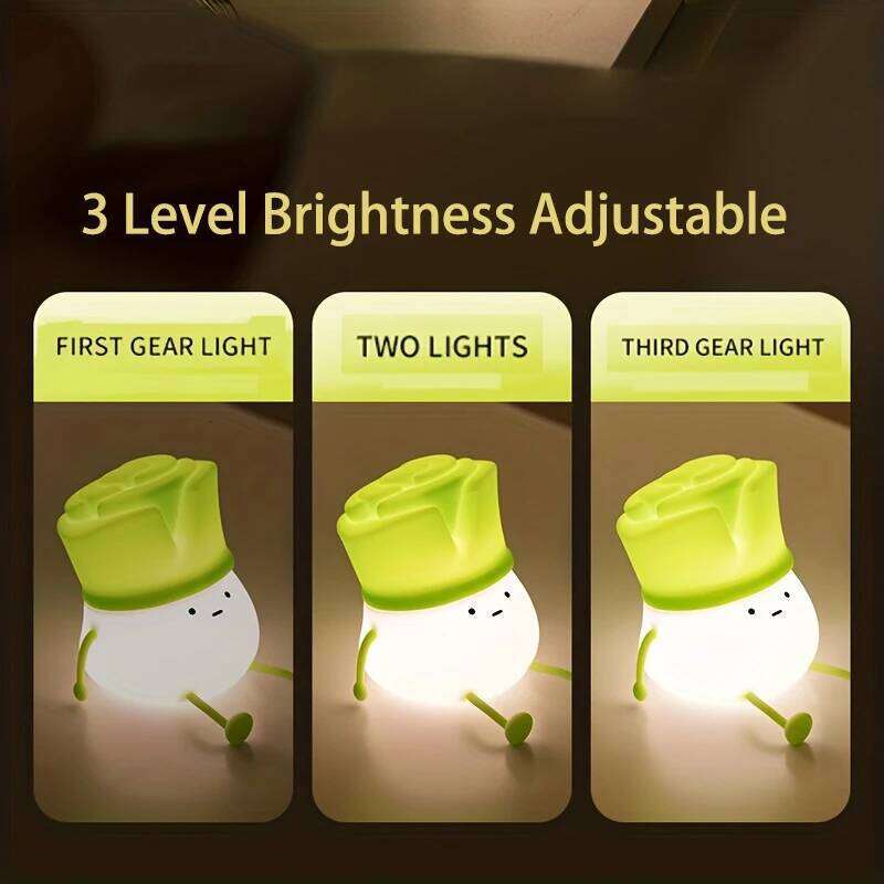 Cartoon Vegetable Silicone USB Charging Induction Night Light Mobile Phone Holder Children'S Birthday Christmas Gift Z260227