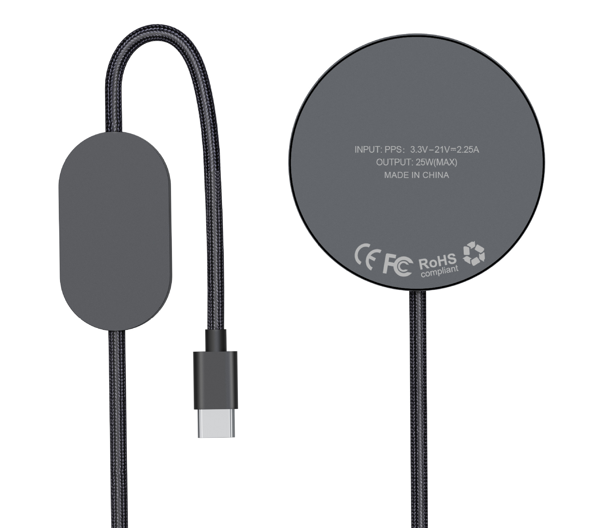 Magnetic 25W mobile phone earphones wireless fast charging charger