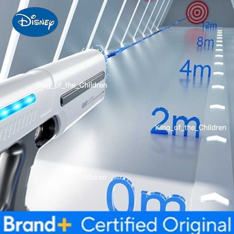 Disney Childrens Fully Automatic Water Storage Gun Large Capacity Electric Water Absorbing Toy Gun Summer Outdoor Water Toy Gift H260227