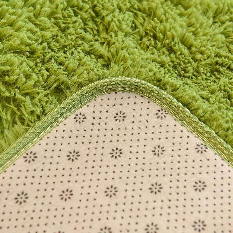 VIKAMA Solid Color Plush Children's Bedroom Soft Fluffy Mat Living Baby Room Nursery Playroom Decorated Area Carpet H260226