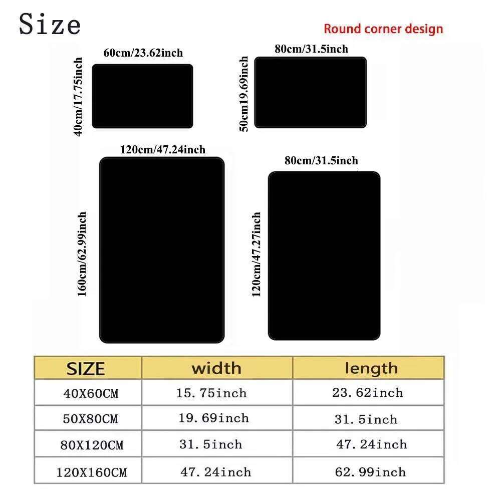 Bohemian European Carpet, Anti-slip Floor Mat for The Living Room, Machine-washable Decorative Soft and Easy To Clean Rug H260226